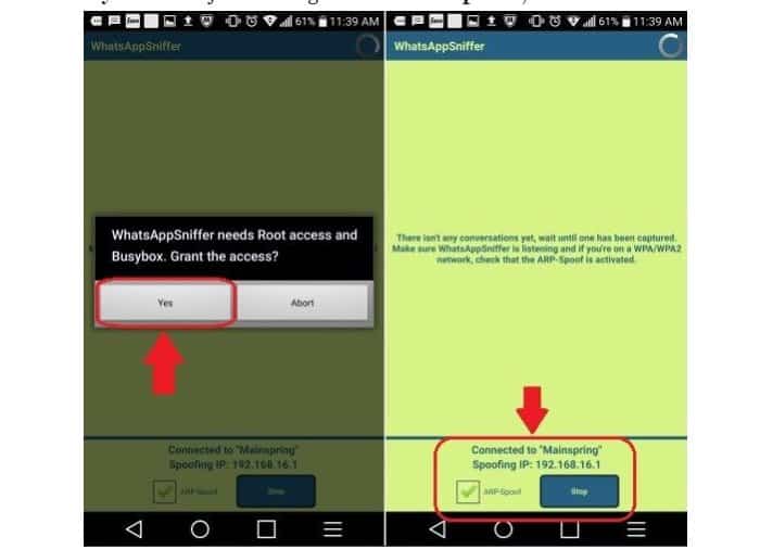 Sadap WA menggunakan Whatsapp Sniffer