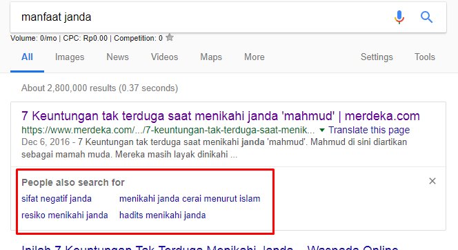 mencari keyword gratisan