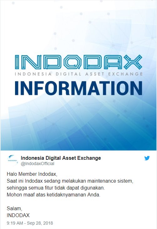 Situs Trading BTC Indodax Down
