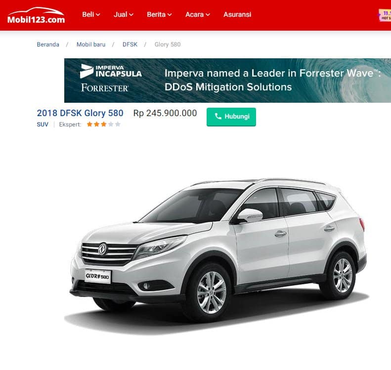Cara Membeli Mobil DFSK Glory 580 online